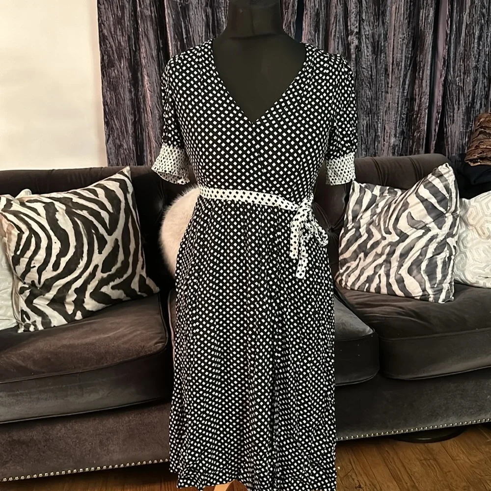 Maeve by anthropologie Womens Wrap Midi Dress - Picture 3 of 9